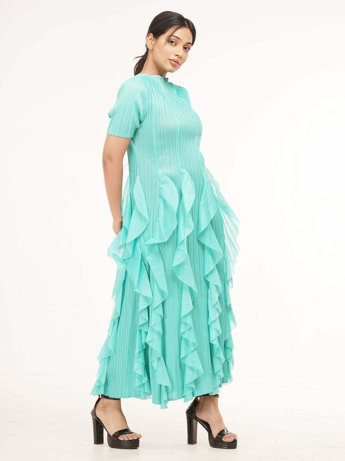 Spring Summer Ruffled Tunic