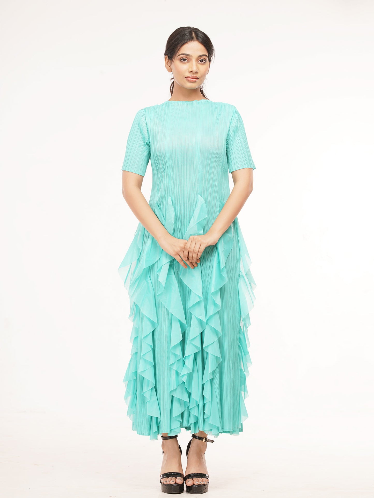 Spring Summer Ruffled Tunic