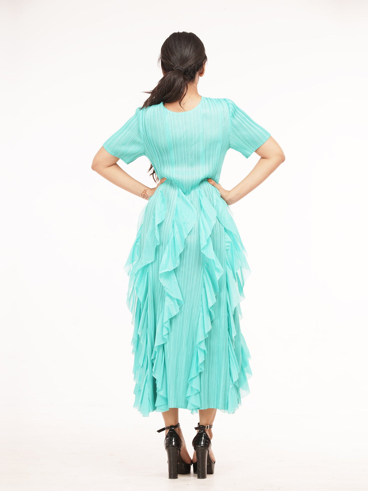 Spring Summer Ruffled Tunic