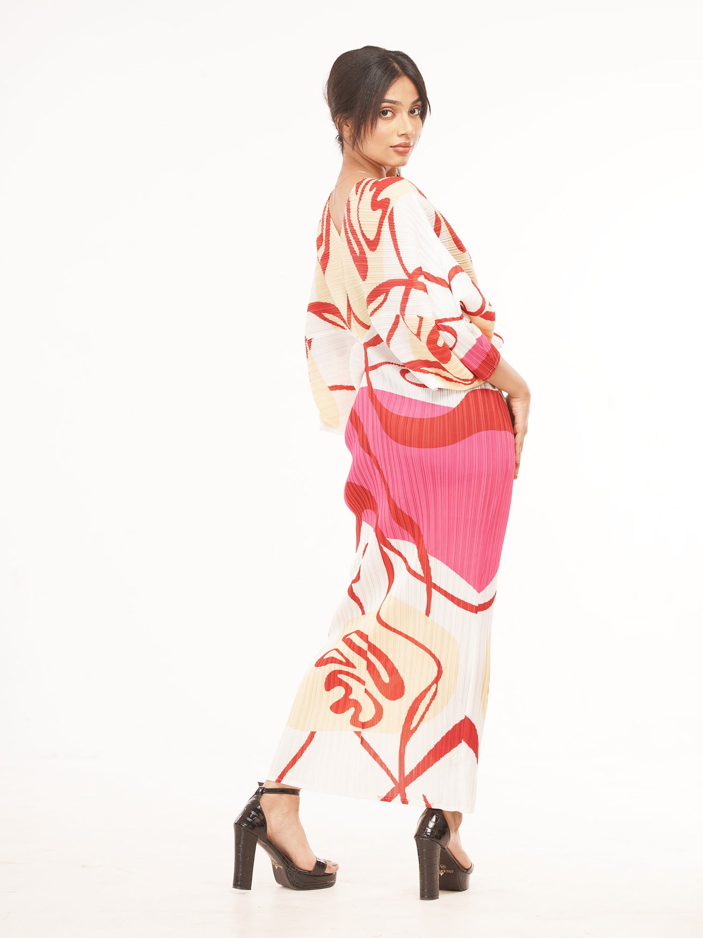 Tangerine Crepe Digital Printed Co-Ord Set