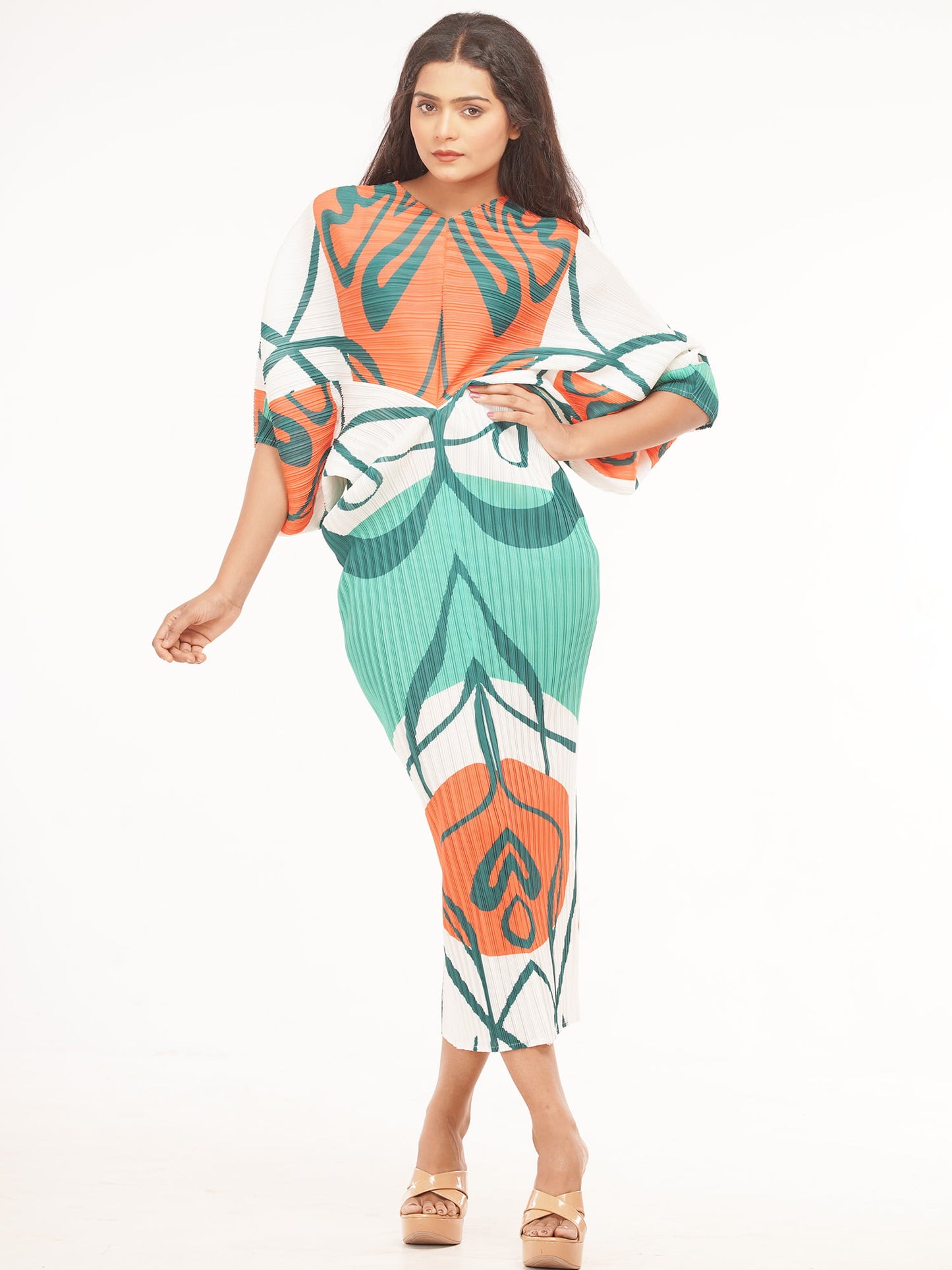 Tangerine Crepe Digital Printed Co-Ord Set