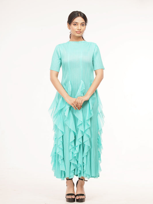 Spring Summer Ruffled Tunic
